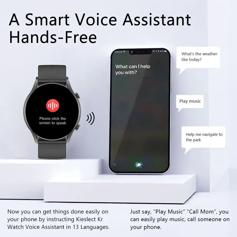 Mi-KIESLECT,Mi- KR, SMART CALLING WATCH - Black - GulfStore.com