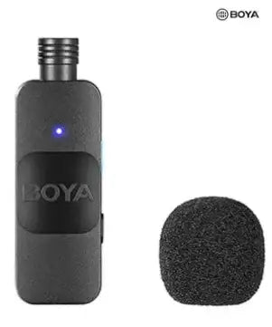 BOYA Smallest 2.4Ghz Wireless Microphone with Lightning connector for iOS device (2TX+1RX) - Black BY-V2 - GulfStore.com