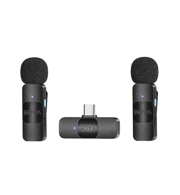 BOYA 2.4GHz Wireless Microphone System for Type-C device (2TX+1RX) BY-V20 - GulfStore.com