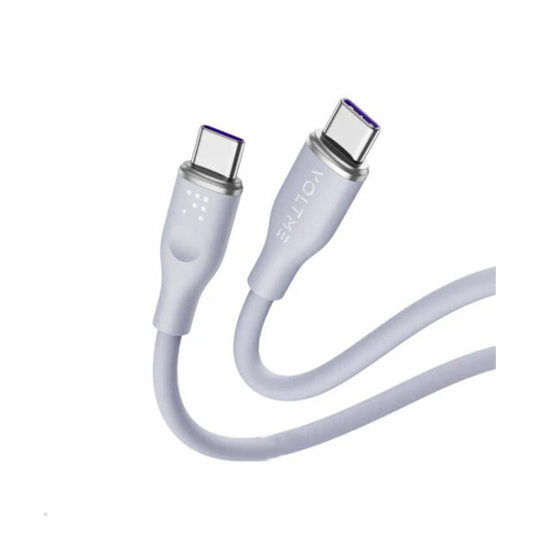 15856 | C2035 | Voltme Power Link Moss Liquid Silicon Cable USB C to Type C 5A | 1M | 100W | Emarker Gray