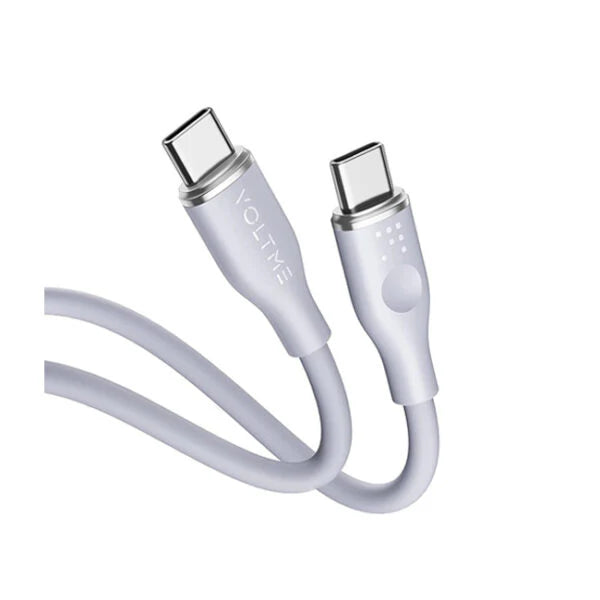 15851 | C2025 | Voltme Powelink Moss Liquid Silicon Cable Type C to Type C 3A | 1M | 60W | Gray