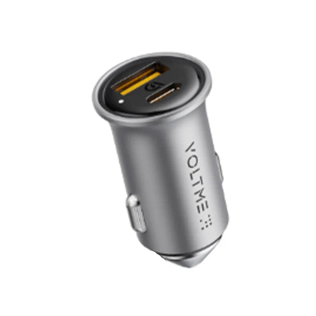D2002 | Voltme Cazo 20 CA Car Charger 20W | Silver Grey