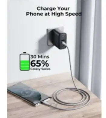 Voltme Powerlink Rugg Double Nylon Cable Type C to Type C 3A - 1M (60W) Gray - GulfStore.com