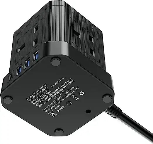 Choetech CUBE USB Power Strip 5 Outlets With 4 USB Ports Model: TP-VE4U5K - GulfStore.com