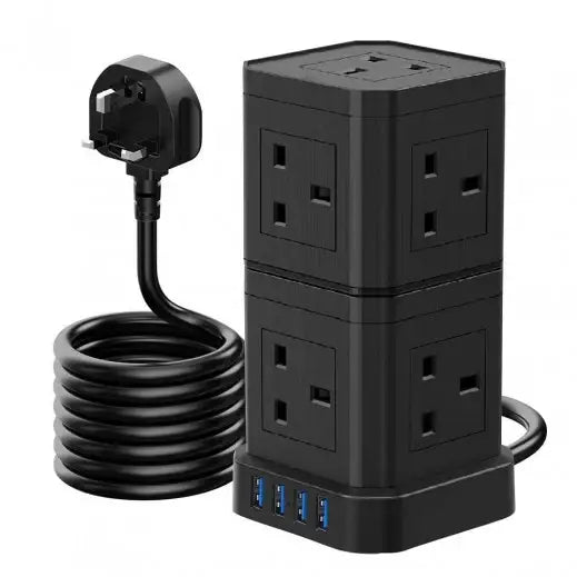 Choetech Cube powerstrip 9 outlets with 4 SUB outlets TP-VE4U9K - GulfStore.com
