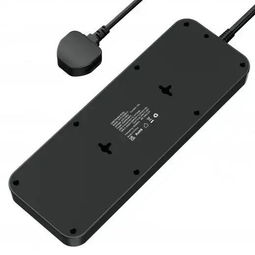 شريط الطاقة Choetech مزود بـ 8 منافذ في المملكة المتحدة و3 منافذ USB + منفذ USB C بقوة 30 وات TP-FL4U8K-C