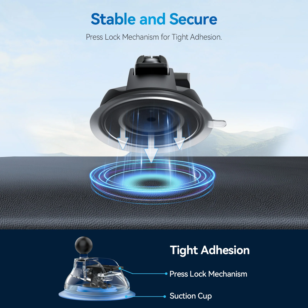 Telesin Car Suction Cup Mount for Phones - GulfStore.com