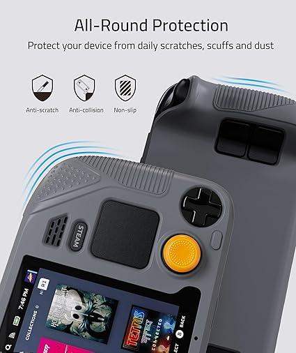 SYNTECH SILICONE PROTECTIVE CASE FOR STEAM DECK - GRAY - GulfStore.com