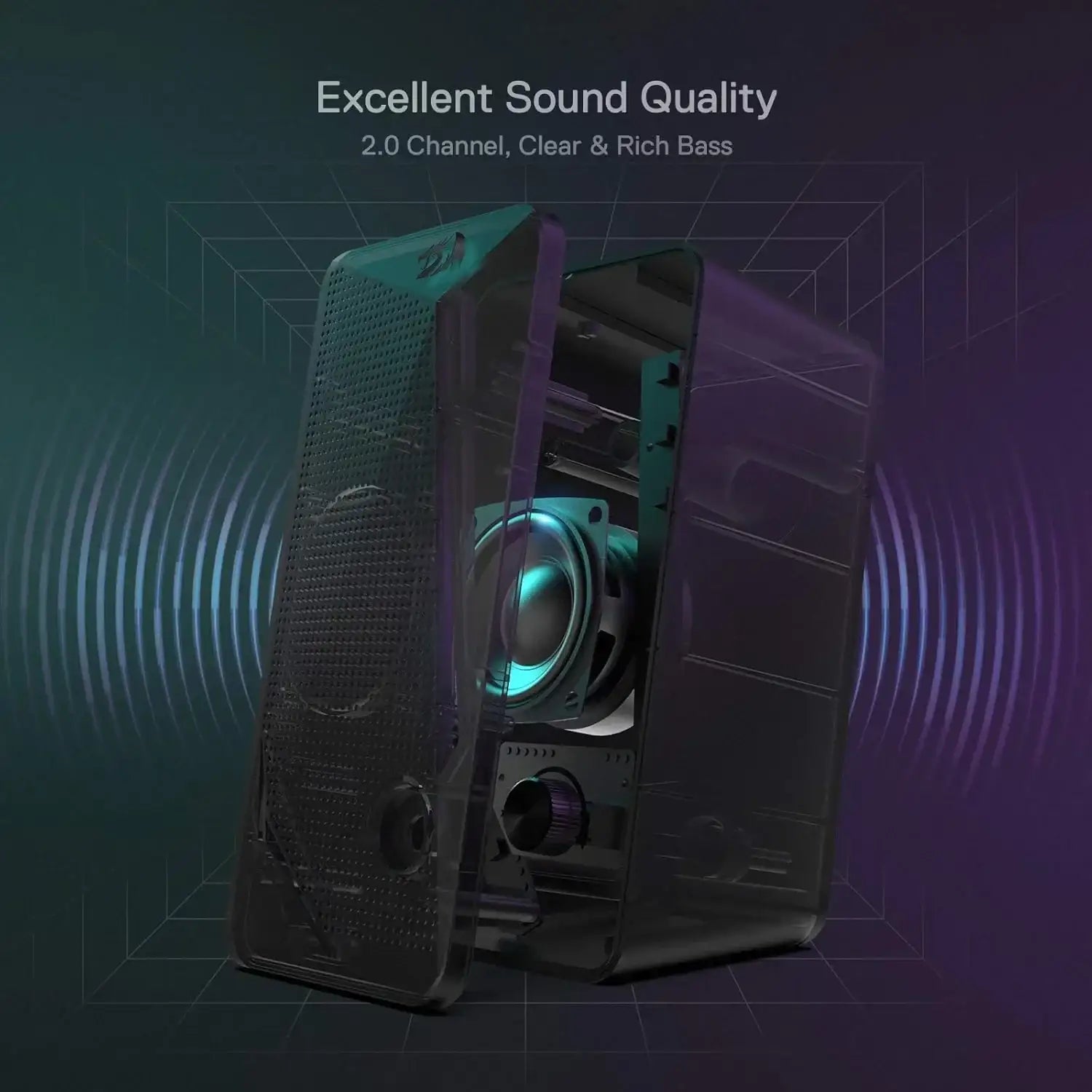 Redragon Gs510 Waltz Gaming Speaker 2.0 Channel Pc Computer Stereo Speaker - GulfStore.com