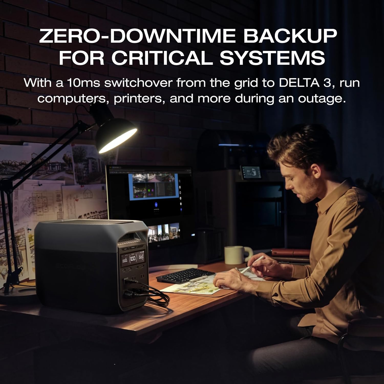 EcoFlow DELTA 3 Portable Power Station (1800W,1024WH)