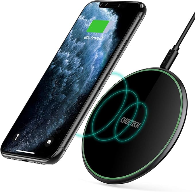 Choetech , T559-F , 15W Fast Wireless Charging Pad - Black