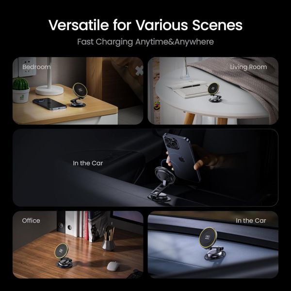 AOHI Super Auto Foldable Magnetic 15W Wireless Car Charger