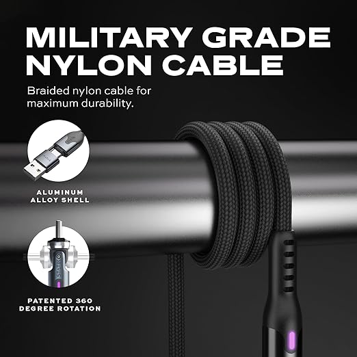 Statik | PUP-0455-3FT-CC | Statik PowerPivot Pro 100w Nylon Braided C-C Cable 90cm