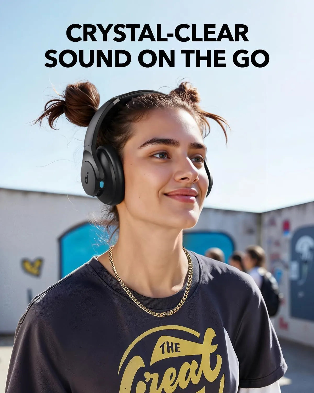 SoundCore Q11i Wireless Over Ear Headphone with Mic, Up to 60 Hours, Dark Grey