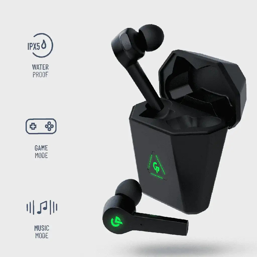 Porodo Gaming True-Wireless Gaming Earbuds PDX412-BK - Black - GulfStore.com