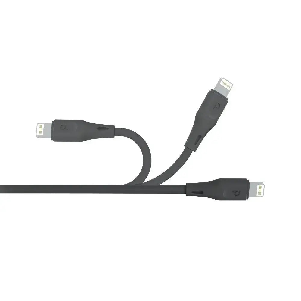 Porodo USB Cable Lightning Connector Combo - Black - GulfStore.com
