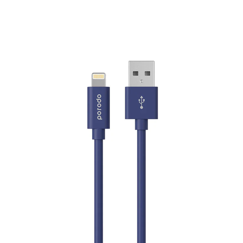 Porodo PVC Lightning Cable 1.2m Blue PD-CEL12-BLU