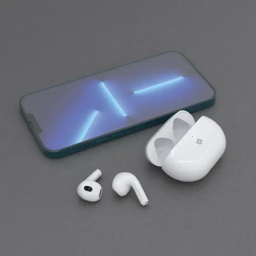 Porodo Soundtec Sense True Wireless Stereo Earbuds - White - GulfStore.com