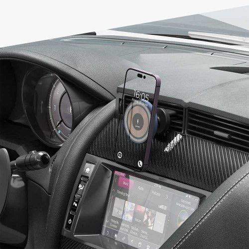 Porodo Lucid Magsafe Car Mount Car Charger - Black - GulfStore.com