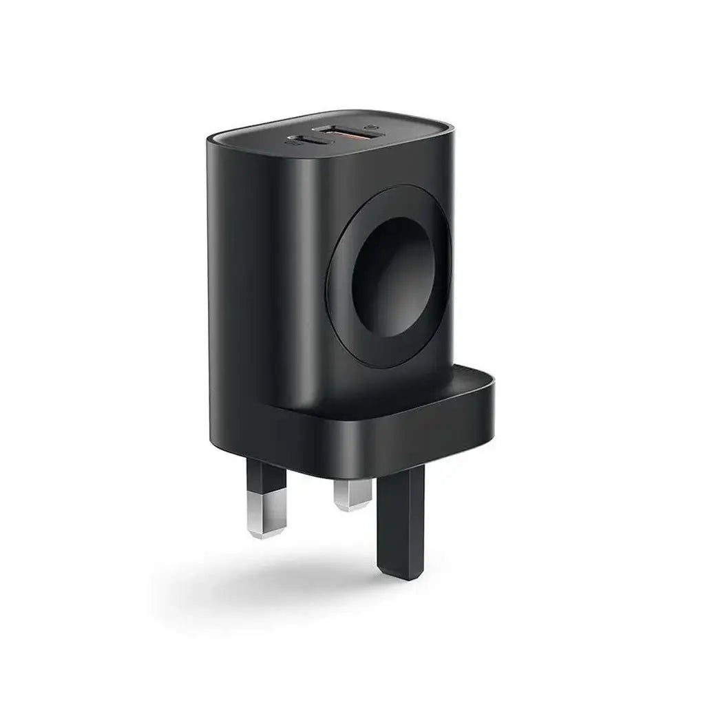 Porodo Dual Port Multi-Device Wall Charger With Integrated Watch Charger - GulfStore.com