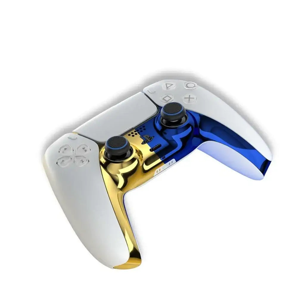 Porodo Gaming PS5 Controller Decorative Panel combo - Blue + Gold - GulfStore.com