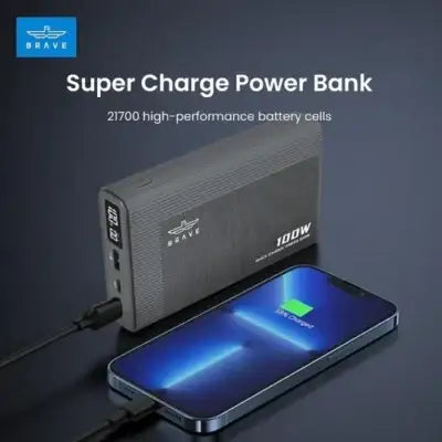 Brave | 100W Ultra-fast Power bank 20000mAh with Multiple Protection, Smart Power | BP-15 - GulfStore.com