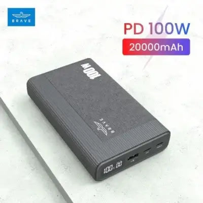 Brave | 100W Ultra-fast Power bank 20000mAh with Multiple Protection, Smart Power | BP-15 - GulfStore.com