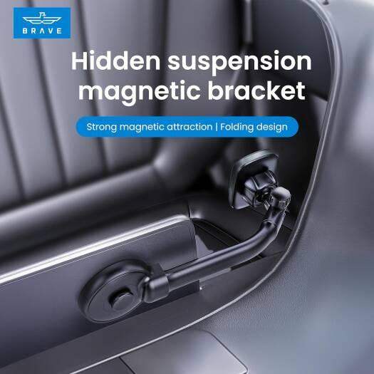 Brave Magnetic Car Phone Holder BHL-48 - Foldable, 360° Rotatable, Universal for All Type Phones - Black - GulfStore.com