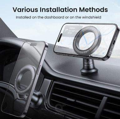 حامل الهاتف للسيارة Brave MagSafe BHL-52 - قابل للدوران 360 درجة، عالمي - أسود