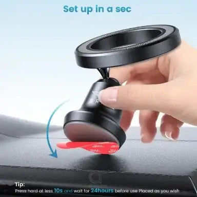 حامل الهاتف للسيارة Brave MagSafe BHL-52 - قابل للدوران 360 درجة، عالمي - أسود