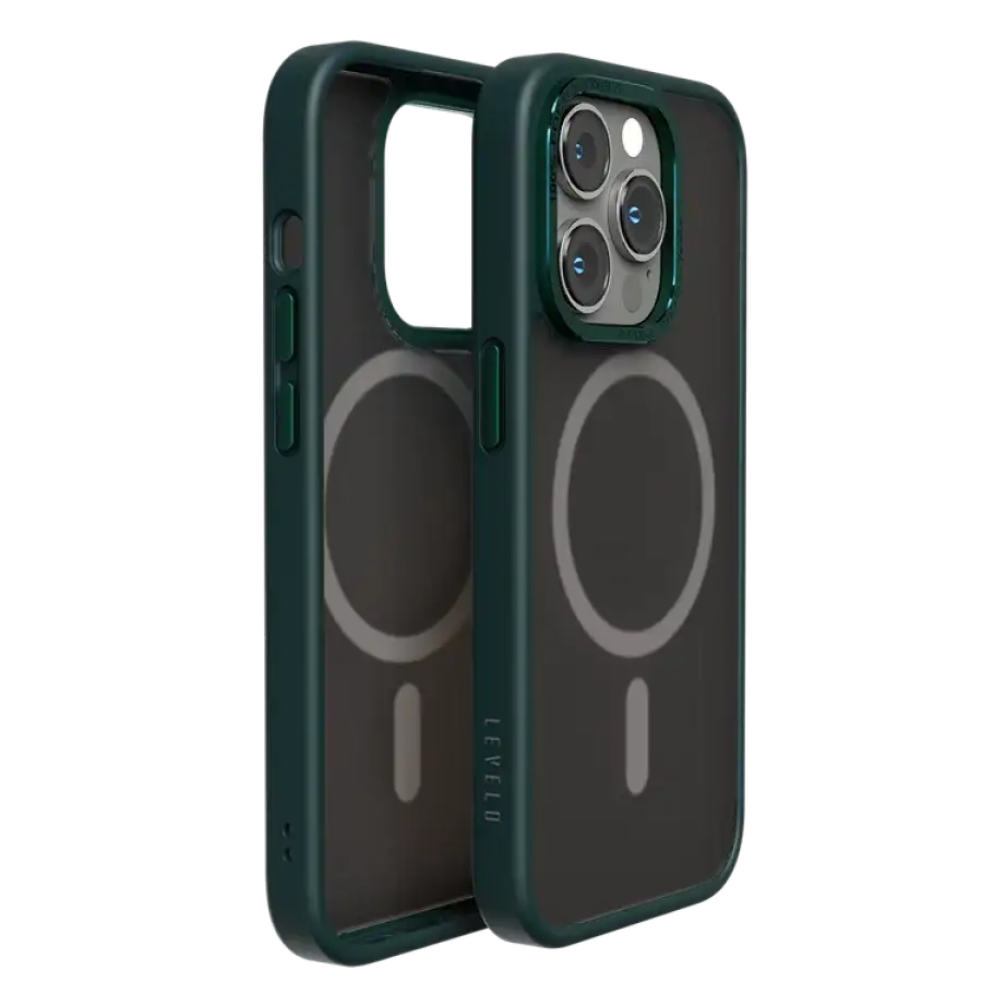 Levelo Magsafe Kayo Matte Back Case For iPhone 14 Pro LVLMAGKAYO14P-GNGN - Green/Green - GulfStore.com