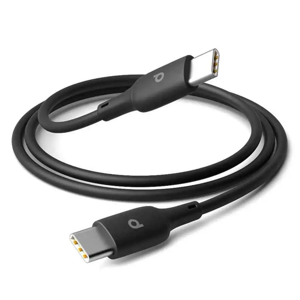 Porodo Blue PVC Type-C to Type-C 60W Durable Fast Charge & Data Cable 1m/3.2ft Black PB-UC1MCC-BK - GulfStore.com