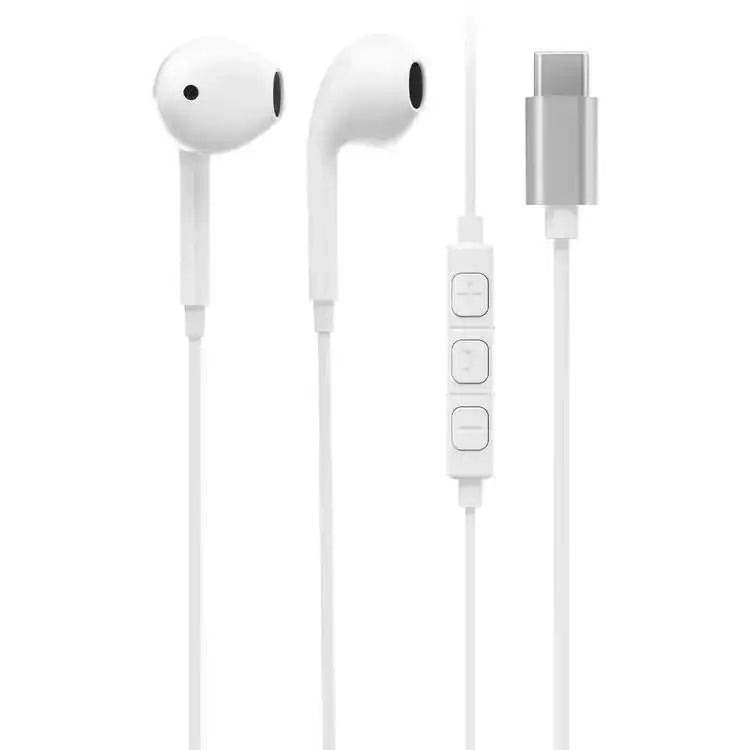 Powerology Type-C Connector Stereo Earphone(1.2m/4ft) White - GulfStore.com