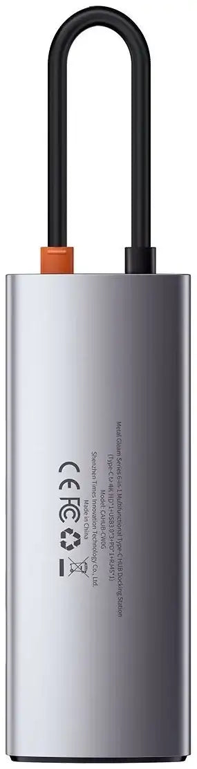 BASEUS | CAHUB-CX0G | Hub 5W1 Metal Gleam Series, Usb-C Do 3X Usb 3.0 + Hdmi + Usb-C Pd - GulfStore.com