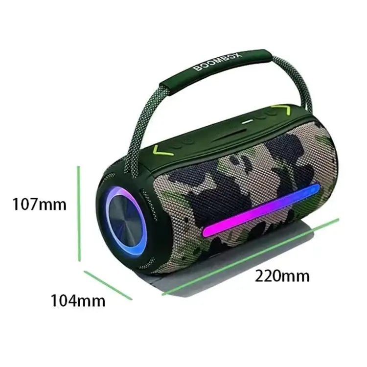 LD-BM360 , LEEDOR WIRELESS SPEAKER 2400MAH TWS LED WATERPROOF , CAMOUFLAGE - GulfStore.com