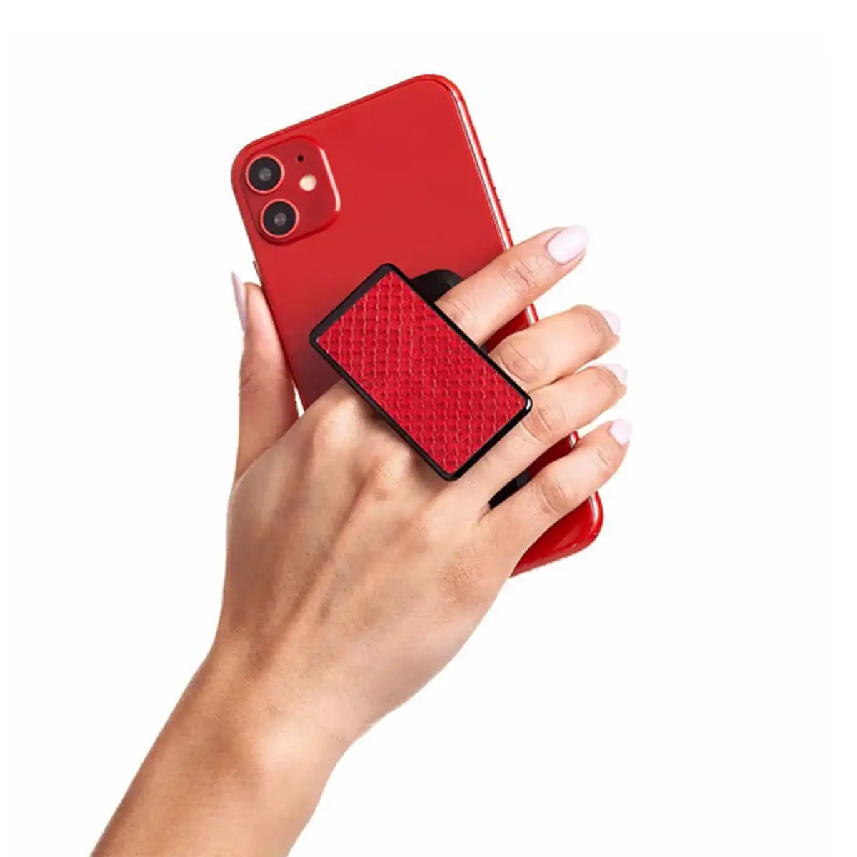 غطاء هاتف - مجموعة الحيوانات ذات العصا اليدوية - جلد الثعبان الأحمر