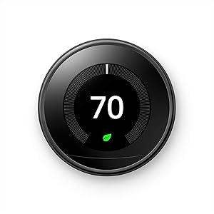 T3018US | Google Nest Learning Thermostat | Mirror Black - GulfStore.com
