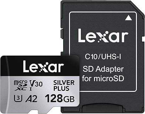 128GB Lexar® Professional SILVER PLUS microSDXC™ UHS-I cards, up to 205MB/s read 150MB/s write C10 V30 U3 - GulfStore.com