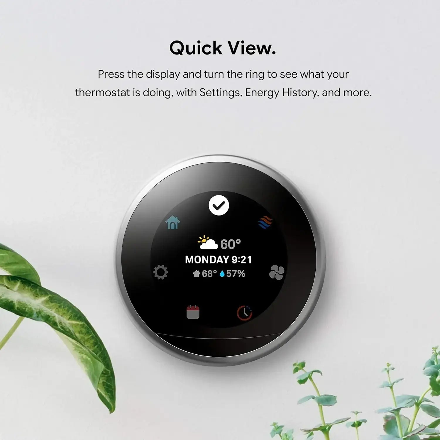 T3018US | Google Nest Learning Thermostat | Mirror Black - GulfStore.com
