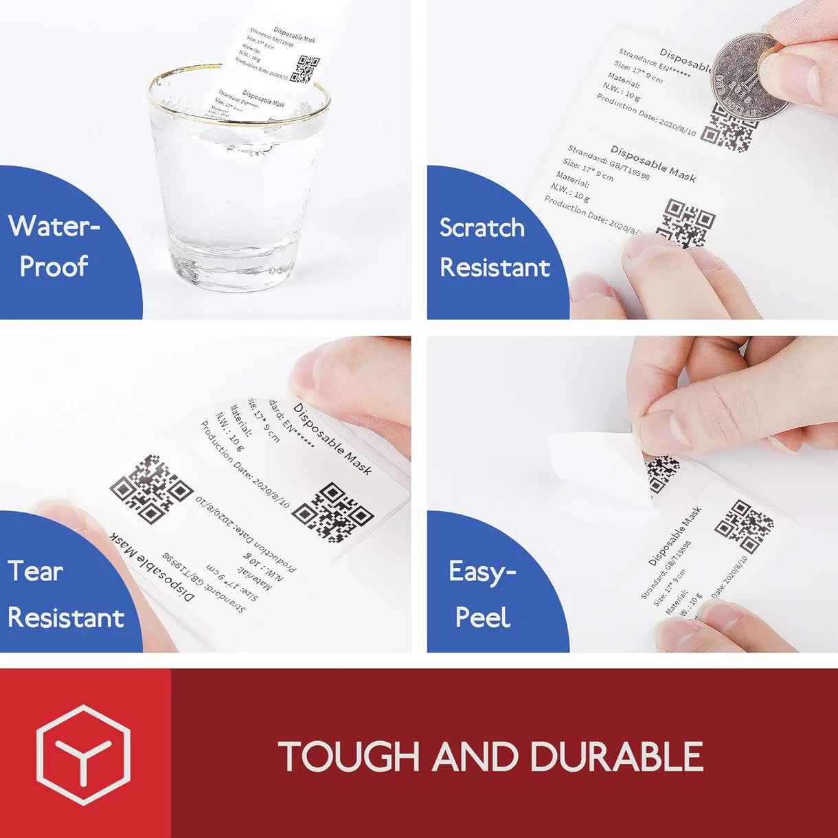 Phomemo 40x30mm White Thermal Label for M110/M200/M150/M120/M220/M221