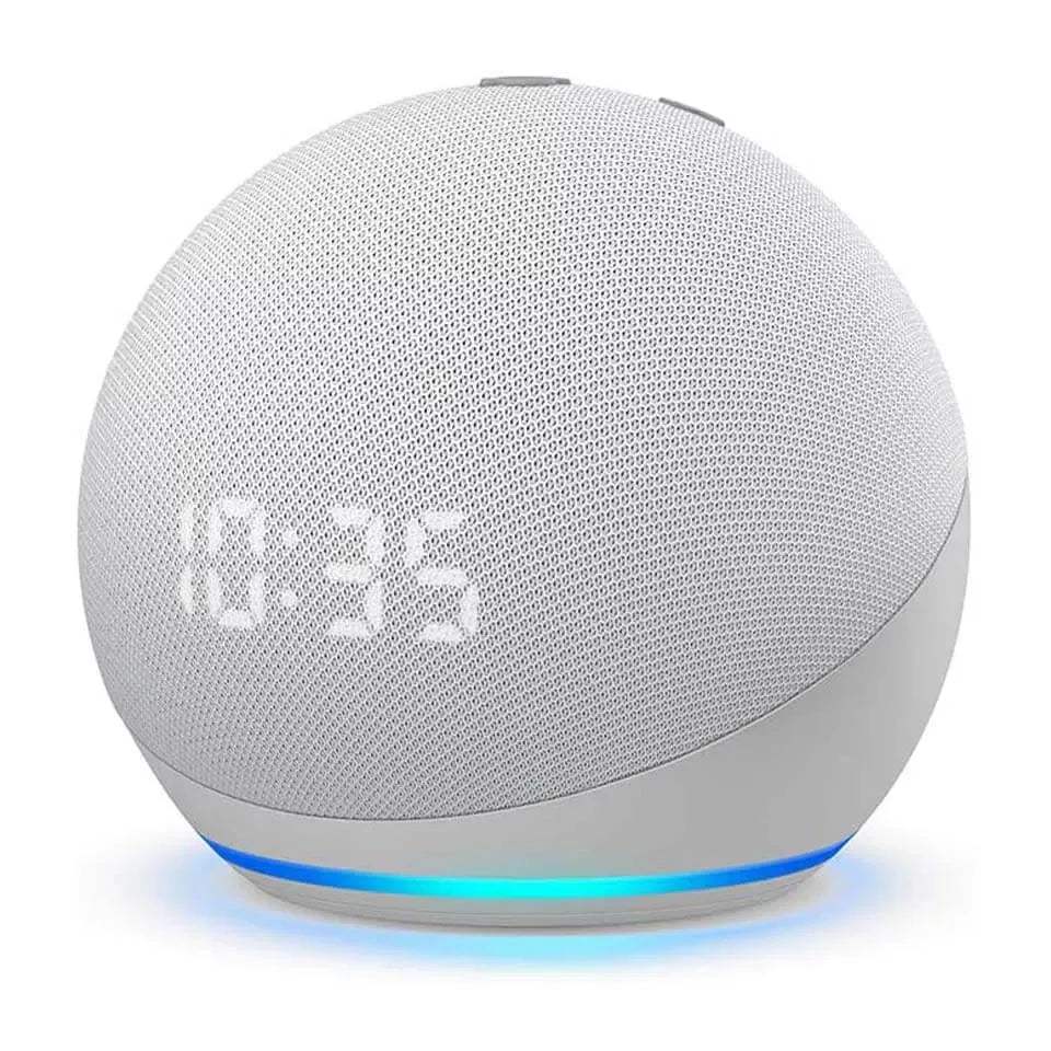 Amazon | Echo 4th Gen with clock | Glacier White - GulfStore.com