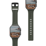 UAG Apple Watch 45mm/44mm/42mm/Ultra Silicone Scout Strap , Foliage Green