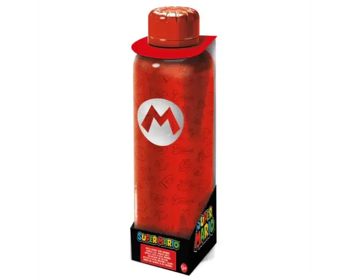 زجاجة مشروبات سوبر ماريو معزولة من الفولاذ المقاوم للصدأ سعة 515 مل