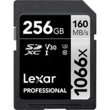 256GB Lexar® Professional SILVER PLUS microSDXC™ UHS-I cards, up to 205MB/s read 150MB/s write C10 V30 U3 - GulfStore.com