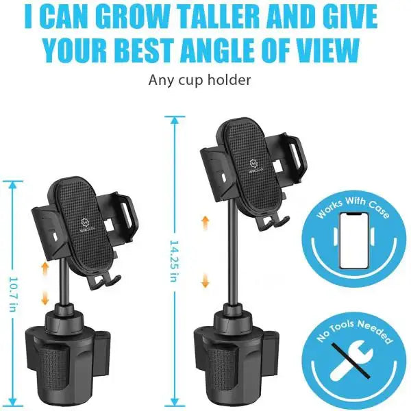 Wixgear Car Cup Holder Phone Mount Adjustable Cup-Stick-310 - GulfStore.com
