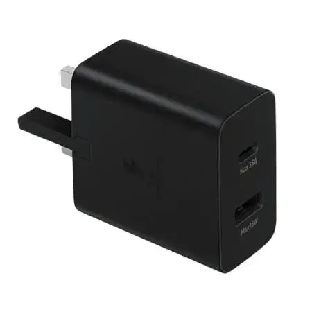 EP-TA220NBEGGB | SAMSUNG Power Adapter Duo 35W | USB-C Port | USB-A Port - GulfStore.com