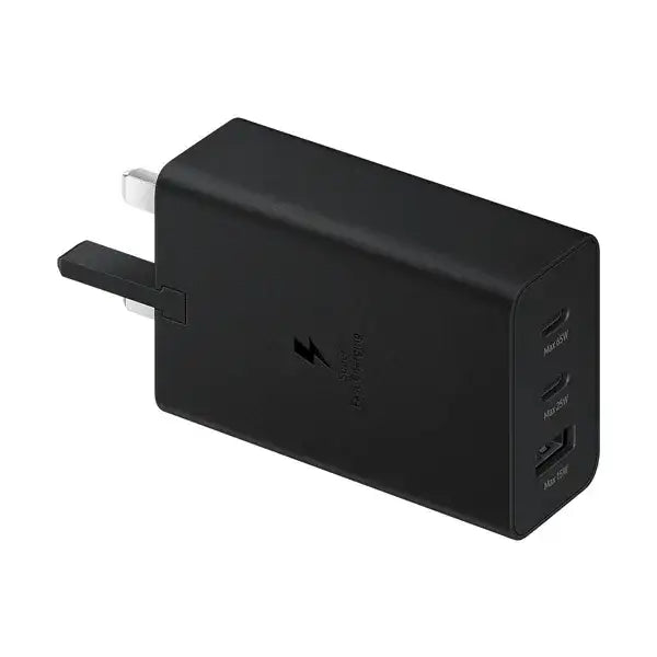 EP-T6530NBEGWW | SAMSUNG Power Adapter Trio 65W | USB-C Port X2 | USB-A Port - GulfStore.com