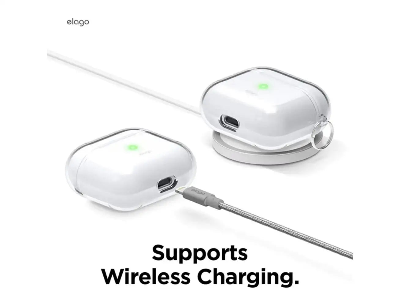 Elago AirPods 3 Clear Hang Case EAP3CL-HANG-CL - Clear - GulfStore.com