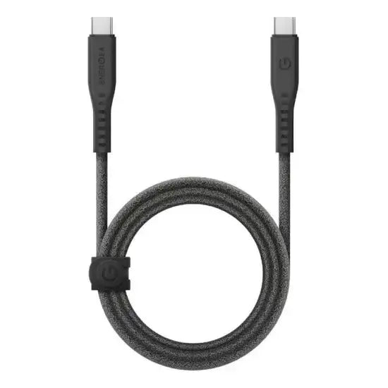 ENERGEA FLOW USB-C TO USB-C CABLE 1.5M - BLACK - GulfStore.com