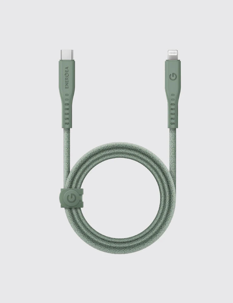 CBL-FLCL-GRN150M | ENERGEA Flow | USB-C To Lightning Cable | 1.5M | Green - GulfStore.com